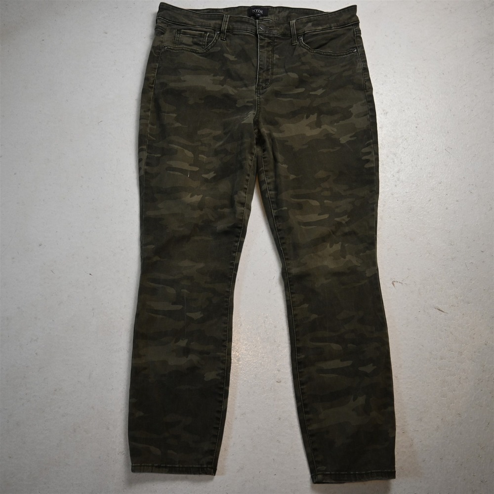 NYDJ 14 High Rise Ami Skinny Green Stretch Denim Womens Jeans
